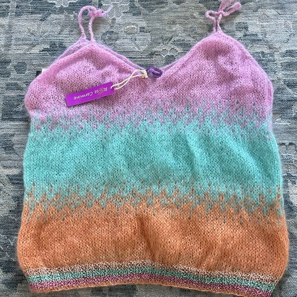 ROSE CARMINE TANK NWT - Picture 1 of 1